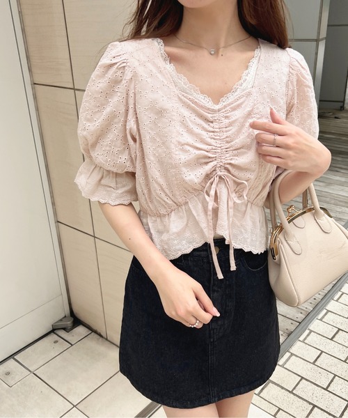 apres jour(アプレジュール)の「チロルブラウス【ZOZOTOWN限定アイテム】(シャツ/ブラウス・レディース・ブラック/オフホワイト/ライトピンク・X-LARGE/フリー)」の20枚目の写真