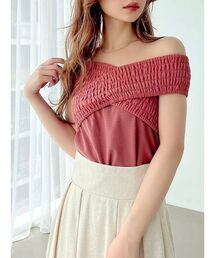 RESEXXY | オフショルデザイントップス(Tシャツ/カットソー)