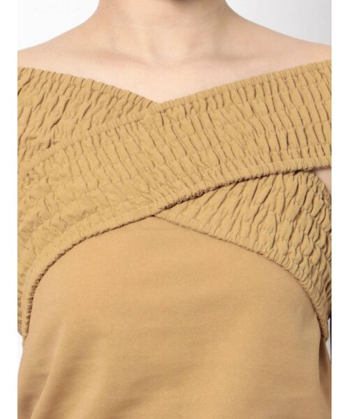 RESEXXY(リゼクシー)の「オフショルデザイントップス(Tシャツ/カットソー・レディース・ブラック/オフホワイト/ピンク/マスタード・FREE)」の22枚目の写真