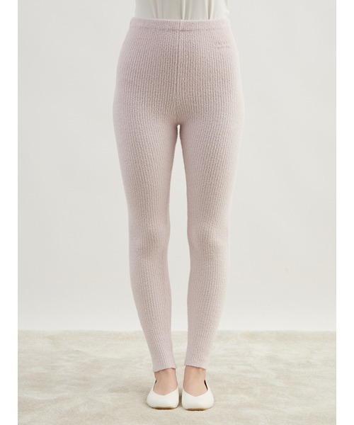 gelato pique（ジェラートピケ）の「モチーフジャガードレギンス（レギンス/スパッツ・レディース・オフホワイト/ピンク/ダークグレー・FREE）」の5枚目の写真