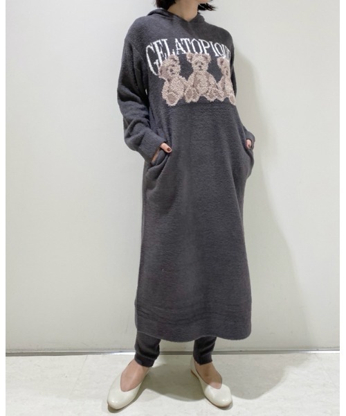 gelato pique（ジェラートピケ）の「モチーフジャガードレギンス（レギンス/スパッツ・レディース・オフホワイト/ピンク/ダークグレー・FREE）」の15枚目の写真