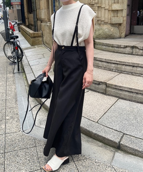 Chez toi(シェトワ)の「サス付ワイドパンツ(その他パンツ・レディース・ライトグレー/ブラック/カーキ・FREE)」の7枚目の写真