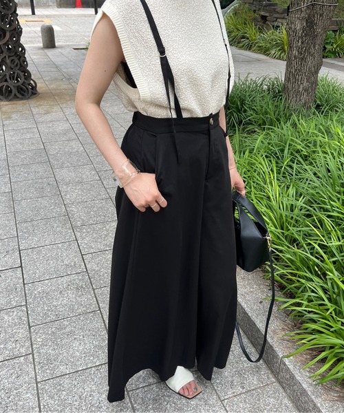 Chez toi(シェトワ)の「サス付ワイドパンツ(その他パンツ・レディース・ライトグレー/ブラック/カーキ・FREE)」の13枚目の写真