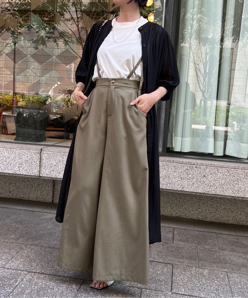 Chez toi(シェトワ)の「サス付ワイドパンツ(その他パンツ・レディース・ライトグレー/ブラック/カーキ・FREE)」の5枚目の写真