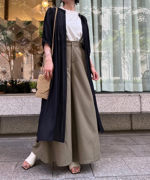 Chez toi(シェトワ)の「サス付ワイドパンツ(その他パンツ・レディース・ライトグレー/ブラック/カーキ・FREE)」の21枚目の写真