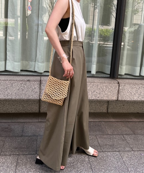 Chez toi(シェトワ)の「サス付ワイドパンツ(その他パンツ・レディース・ライトグレー/ブラック/カーキ・FREE)」の16枚目の写真