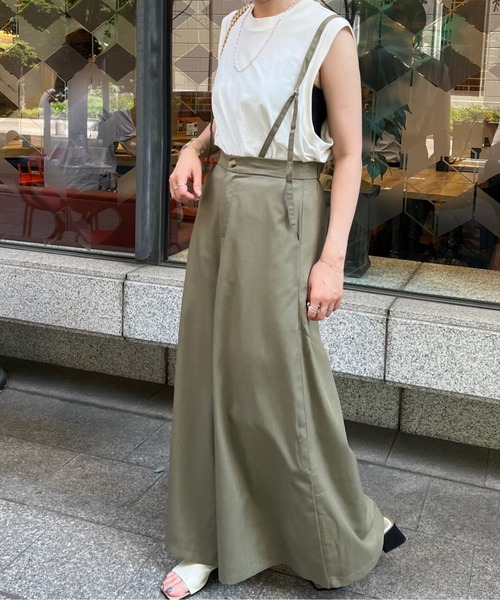 Chez toi(シェトワ)の「サス付ワイドパンツ(その他パンツ・レディース・ライトグレー/ブラック/カーキ・FREE)」の19枚目の写真