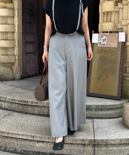 Chez toi(シェトワ)の「サス付ワイドパンツ(その他パンツ・レディース・ライトグレー/ブラック/カーキ・FREE)」の17枚目の写真