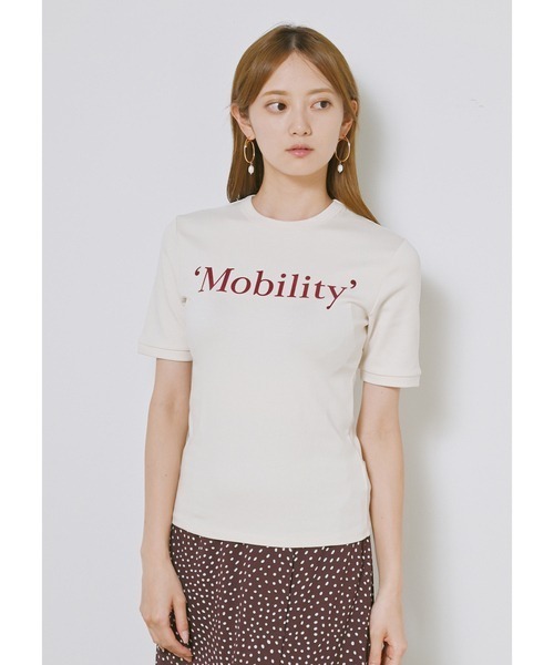 SNIDEL（スナイデル）の「ORGANICSフロッキープリントTシャツ（T