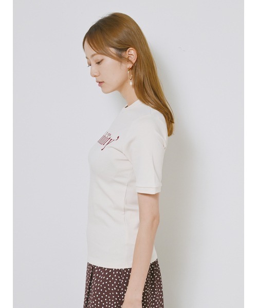 SNIDEL（スナイデル）の「ORGANICSフロッキープリントTシャツ（T