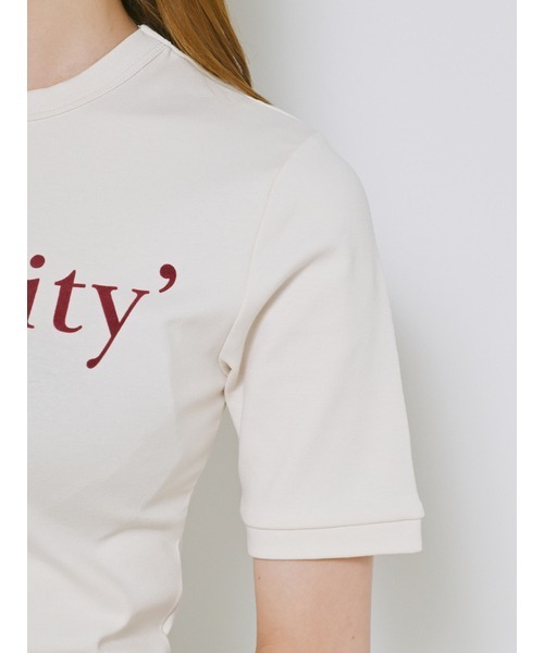 SNIDEL - 【新品タグ付き】 SNIDEL ORGANICSフロッキープリントＴシャツ SNIDEL（スナイデル）の「ORGANICSフロッキープリントTシャツ（T