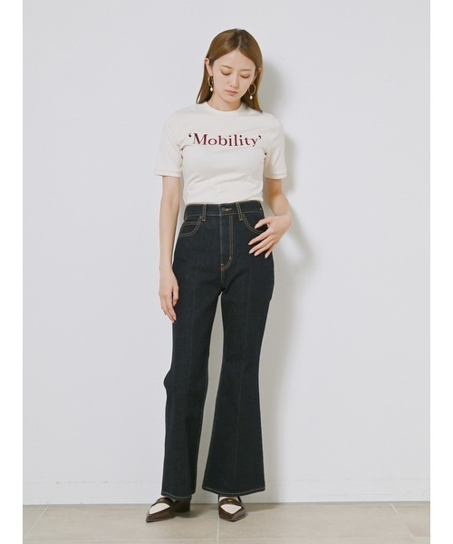 SNIDEL - 【新品タグ付き】 SNIDEL ORGANICSフロッキープリントＴシャツ SNIDEL（スナイデル）の「ORGANICSフロッキープリントTシャツ（T