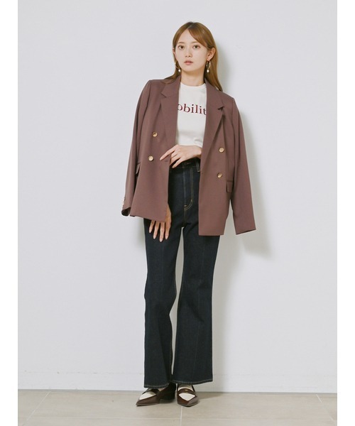 SNIDEL（スナイデル）の「ORGANICSフロッキープリントTシャツ（T