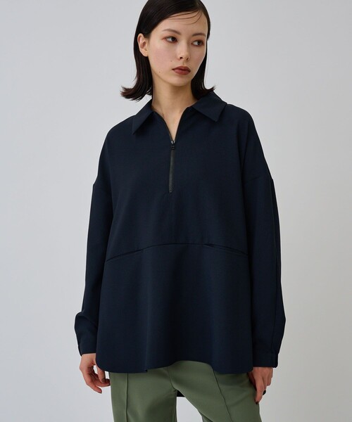CITY TOKYO(シティトウキョウ)の「ハーフジップオーバーシャツ(シャツ/ブラウス・レディース・ラベンダー/イエロー/ネイビー・FREE)」の18枚目の写真