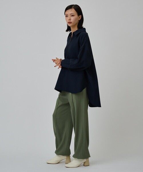 CITY TOKYO(シティトウキョウ)の「ハーフジップオーバーシャツ(シャツ/ブラウス・レディース・ラベンダー/イエロー/ネイビー・FREE)」の19枚目の写真