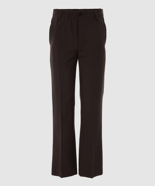 MARNI(マルニ)の「UOMO TROUSERS/トロピカルウールドローストリングフレアパンツ(スラックス・メンズ・ブラック/ダークブラウン・46/48/50/44)」の1枚目の写真