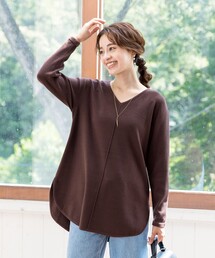 ラウンドヘムニットチュニック