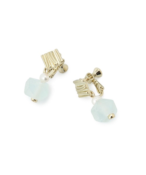 ROPE' PICNIC（ロペピクニック）の「Recycle glass 淡水パールコンビイヤリング（イヤリング・レディース・イエロー系その他/ブルー系その他4・FREE）」の6枚目の写真