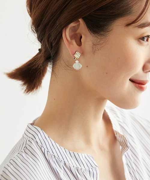 ROPE' PICNIC（ロペピクニック）の「Recycle glass 淡水パールコンビイヤリング（イヤリング・レディース・イエロー系その他/ブルー系その他4・FREE）」の9枚目の写真