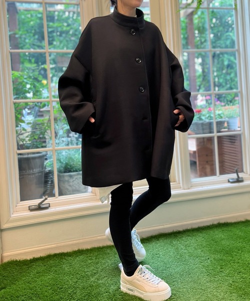 AVIE（アビィ）の「インポートカルゼバックデザインコート（チェスターコート・レディース・ブラック/ベージュ・38）」の14枚目の写真