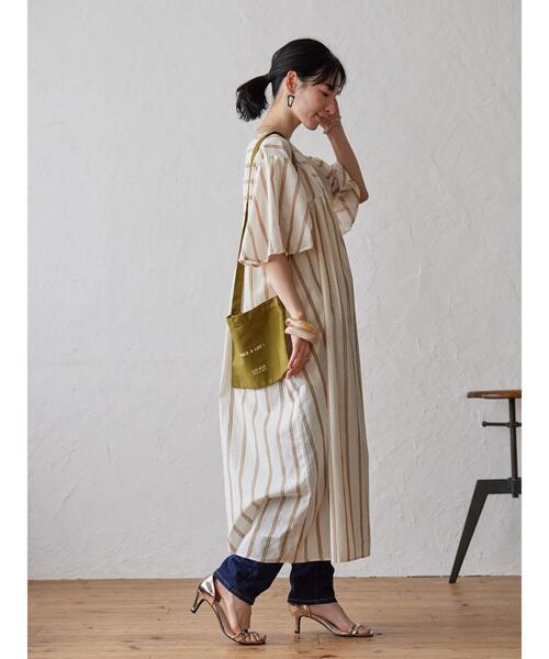 AMERICAN HOLIC（アメリカンホリック）の「メッセージプリントサコッシュ（ショルダーバッグ・レディース・カーキ/ナチュラル/ベージュ・FREE）」の18枚目の写真