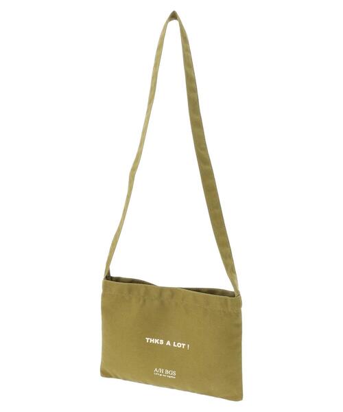AMERICAN HOLIC（アメリカンホリック）の「メッセージプリントサコッシュ（ショルダーバッグ・レディース・カーキ/ナチュラル/ベージュ・FREE）」の9枚目の写真