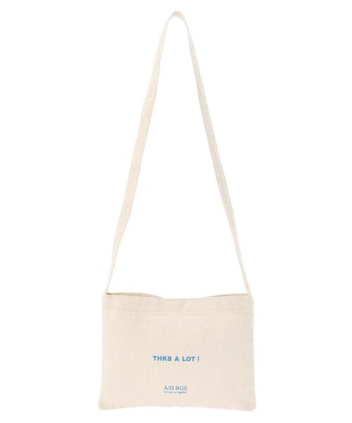 AMERICAN HOLIC（アメリカンホリック）の「メッセージプリントサコッシュ（ショルダーバッグ・レディース・カーキ/ナチュラル/ベージュ・FREE）」の6枚目の写真