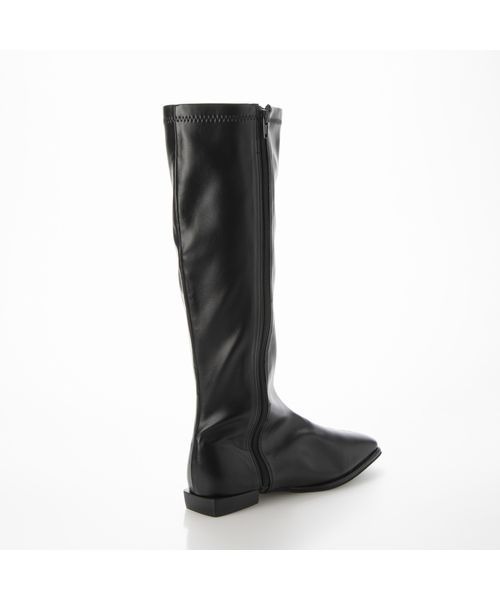 Fin（フィン）の「ストレッチフラットロングブーツ【低反発スポンジ入り】（ブーツ・レディース・ブラック・23cm/23.5cm/24cm/24.5cm）」の3枚目の写真