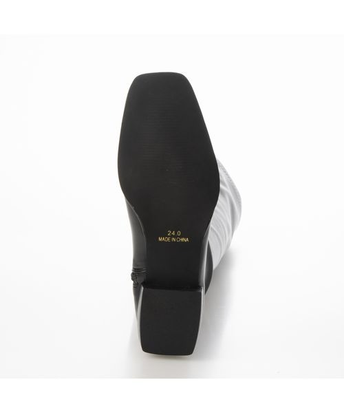 Fin（フィン）の「ストレッチフラットロングブーツ【低反発スポンジ入り】（ブーツ・レディース・ブラック・23cm/23.5cm/24cm/24.5cm）」の4枚目の写真