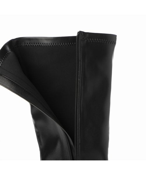 Fin（フィン）の「ストレッチフラットロングブーツ【低反発スポンジ入り】（ブーツ・レディース・ブラック・23cm/23.5cm/24cm/24.5cm）」の6枚目の写真