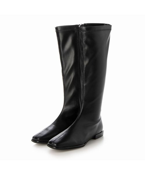 Fin（フィン）の「ストレッチフラットロングブーツ【低反発スポンジ入り】（ブーツ・レディース・ブラック・23cm/23.5cm/24cm/24.5cm）」の10枚目の写真