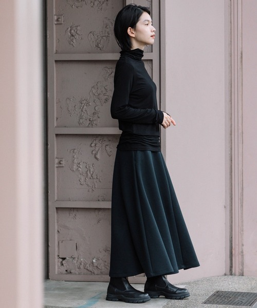 Munich（ミューニック）の「ストレッチレーヨンジャージタートルネックプルオーバー（Tシャツ/カットソー・レディース・ホワイト/ブラック/ベージュ/カーキ・FREE）」の17枚目の写真