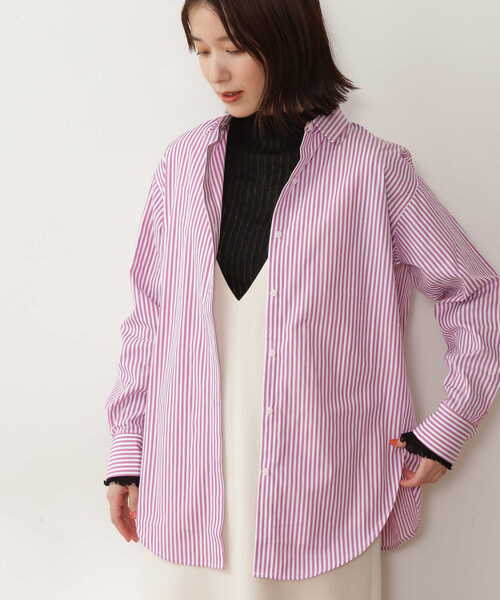 N.（N. Natural Beauty Basic）（エヌエヌナチュラルビューティーベーシック）の「◆ストライプシャツ（シャツ/ブラウス・レディース・ブルー系その他/イエロー系その他/ピンク系その他・MEDIUM）」の3枚目の写真