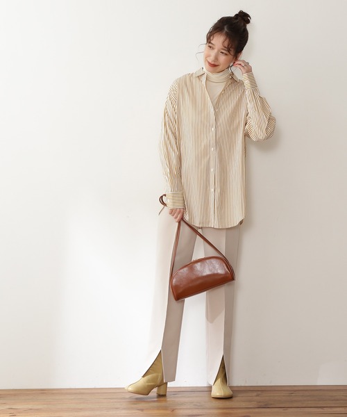 N.（N. Natural Beauty Basic）（エヌエヌナチュラルビューティーベーシック）の「◆ストライプシャツ（シャツ/ブラウス・レディース・ブルー系その他/イエロー系その他/ピンク系その他・MEDIUM）」の13枚目の写真