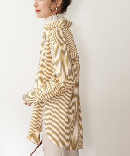 N.（N. Natural Beauty Basic）（エヌエヌナチュラルビューティーベーシック）の「◆ストライプシャツ（シャツ/ブラウス・レディース・ブルー系その他/イエロー系その他/ピンク系その他・MEDIUM）」の14枚目の写真