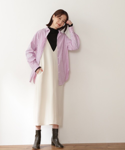 N.（N. Natural Beauty Basic）（エヌエヌナチュラルビューティーベーシック）の「◆ストライプシャツ（シャツ/ブラウス・レディース・ブルー系その他/イエロー系その他/ピンク系その他・MEDIUM）」の4枚目の写真