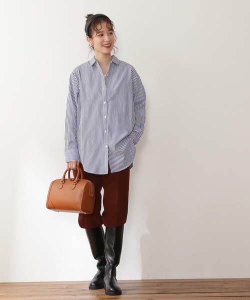 N.（N. Natural Beauty Basic）（エヌエヌナチュラルビューティーベーシック）の「◆ストライプシャツ（シャツ/ブラウス・レディース・ブルー系その他/イエロー系その他/ピンク系その他・MEDIUM）」の6枚目の写真