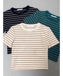 Lugnoncure（ルノンキュール）の「マルチボーダーTシャツ（Tシャツ/カットソー）」