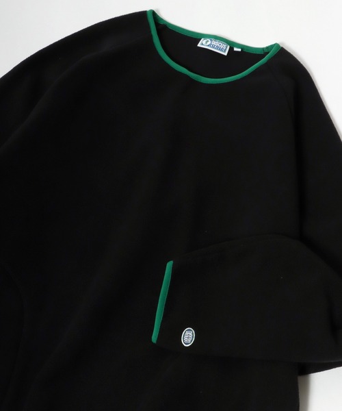 DISCUS（ディスカス）の「DISCUS/ディスカス オーバーサイズ ワンポイントロゴ刺繍 フリース スウェットトレーナー（スウェット・レディース・マスタード/オートミール/グリーン/オフホワイト/サックスブルー/ブラック・M/L/XL）」の2枚目の写真