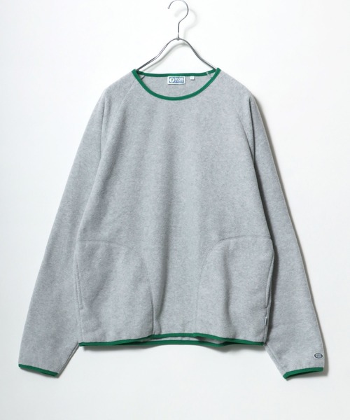 DISCUS（ディスカス）の「DISCUS/ディスカス オーバーサイズ ワンポイントロゴ刺繍 フリース スウェットトレーナー（スウェット・レディース・マスタード/オートミール/グリーン/オフホワイト/サックスブルー/ブラック・M/L/XL）」の11枚目の写真