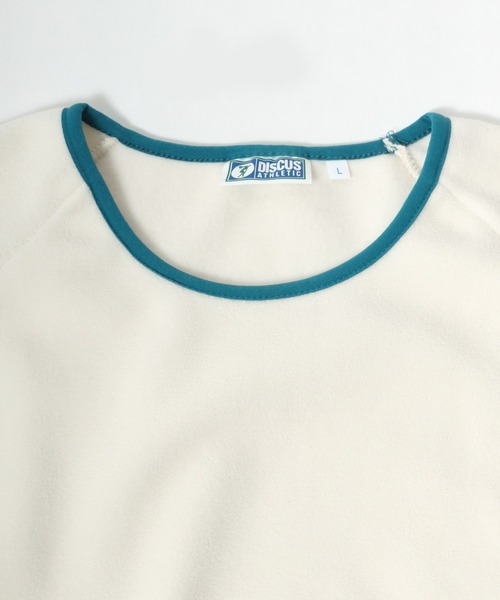 DISCUS（ディスカス）の「DISCUS/ディスカス オーバーサイズ ワンポイントロゴ刺繍 フリース スウェットトレーナー（スウェット・レディース・マスタード/オートミール/グリーン/オフホワイト/サックスブルー/ブラック・M/L/XL）」の15枚目の写真