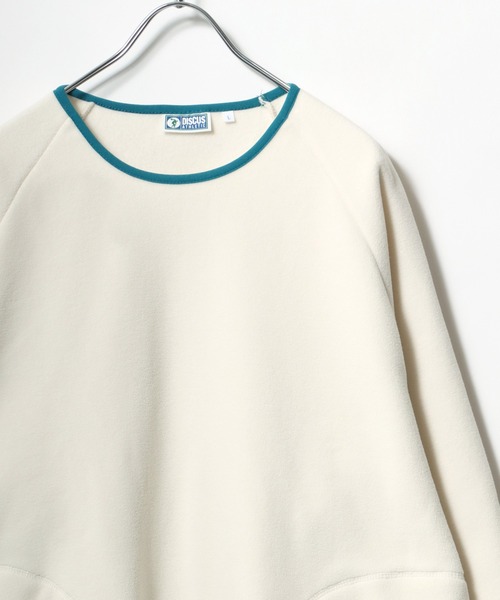 DISCUS（ディスカス）の「DISCUS/ディスカス オーバーサイズ ワンポイントロゴ刺繍 フリース スウェットトレーナー（スウェット・レディース・マスタード/オートミール/グリーン/オフホワイト/サックスブルー/ブラック・M/L/XL）」の20枚目の写真