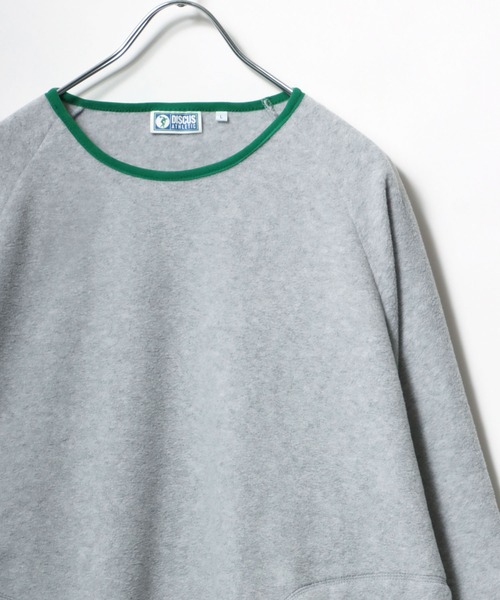 DISCUS（ディスカス）の「DISCUS/ディスカス オーバーサイズ ワンポイントロゴ刺繍 フリース スウェットトレーナー（スウェット・レディース・マスタード/オートミール/グリーン/オフホワイト/サックスブルー/ブラック・M/L/XL）」の21枚目の写真