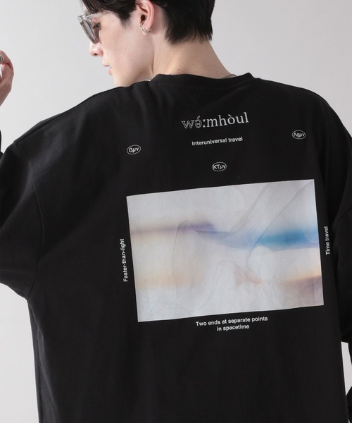 RAGEBLUE（レイジブルー）の「天竺/フォトプリントロンT（Tシャツ/カットソー・メンズ・ホワイト/ライトブルー/ブラック/イエロー・MEDIUM/LARGE）」の3枚目の写真