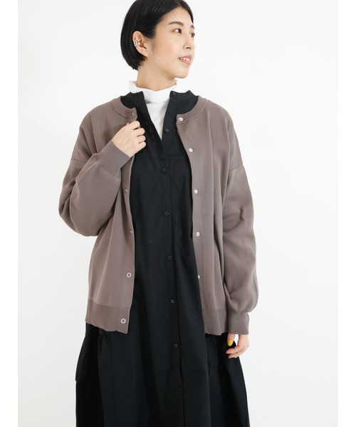 Lugnoncure（ルノンキュール）の「リングドット釦ニットカーディガン（カーディガン/ボレロ・レディース・マスタード/ブラック/ベージュ系その他/オフホワイト・ﾌﾘ-）」の3枚目の写真