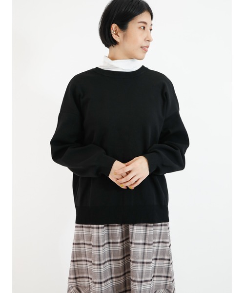 Lugnoncure（ルノンキュール）の「リングドット釦ニットカーディガン（カーディガン/ボレロ・レディース・マスタード/ブラック/ベージュ系その他/オフホワイト・ﾌﾘ-）」の2枚目の写真