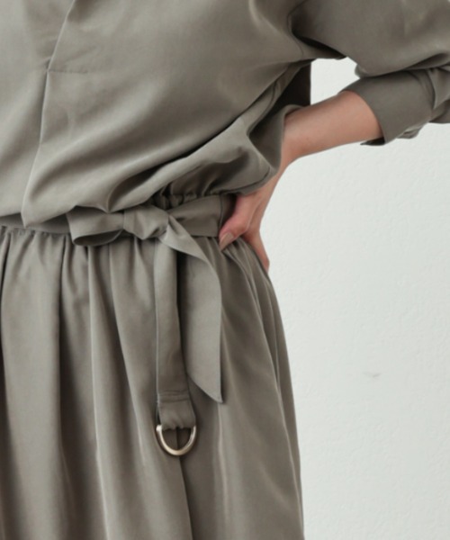 OUVRAGE CLASSE（ウヴラージュクラス）の「ベルト付きスキッパーワンピース（ワンピース・レディース・カーキ/ブラック・FREE）」の11枚目の写真