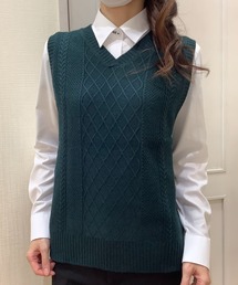 TOKYO SHIRTS | Vネック ベーシック ニットベスト(ベスト)