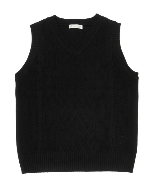 TOKYO SHIRTS（トウキョウシャツ）の「Vネック ベーシック ニットベスト（ベスト・レディース・ブラック/ダークグリーン/ダークオレンジ・LL/M/L）」の11枚目の写真