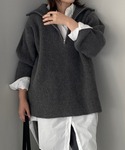 珍しい 21AW ETRE TOKYO ワイドカラー タートル ニット ゆったり